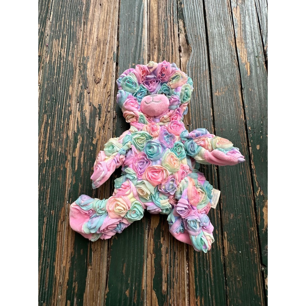 Build-A-Bear Workshop Pastel Rainbow Rosette Floral Plush Bear Skin Unstuffed